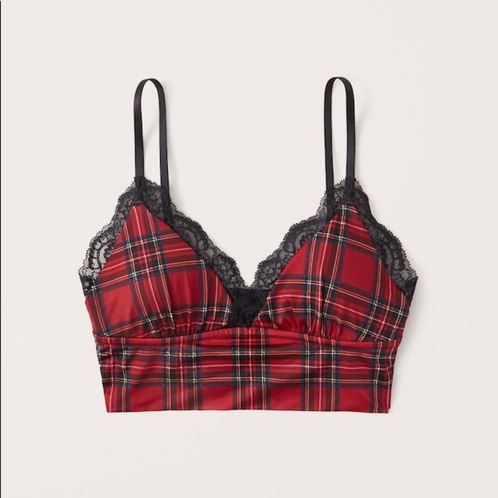 Abercrombie&Fitch Women’s Plaid SatinLace Bralette